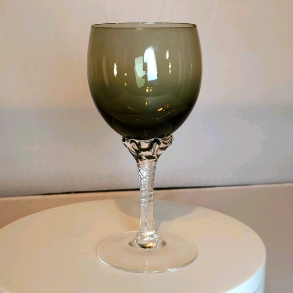 Coronation Smoked Sasaki Crystal Wine Glasses - Picture 3 of 3